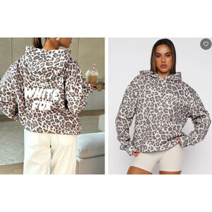 Offstage Printed Oversized Hoodie Leopard NWT Size M/L